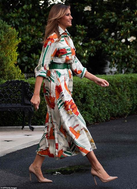 gucci dress melania|melania trump in orange dress.